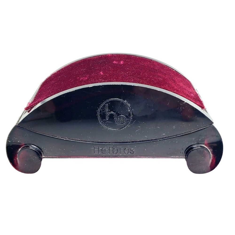 Helbros Box Burgundy Acrylic Presentation Case Watch Bracelet Display Clamshell